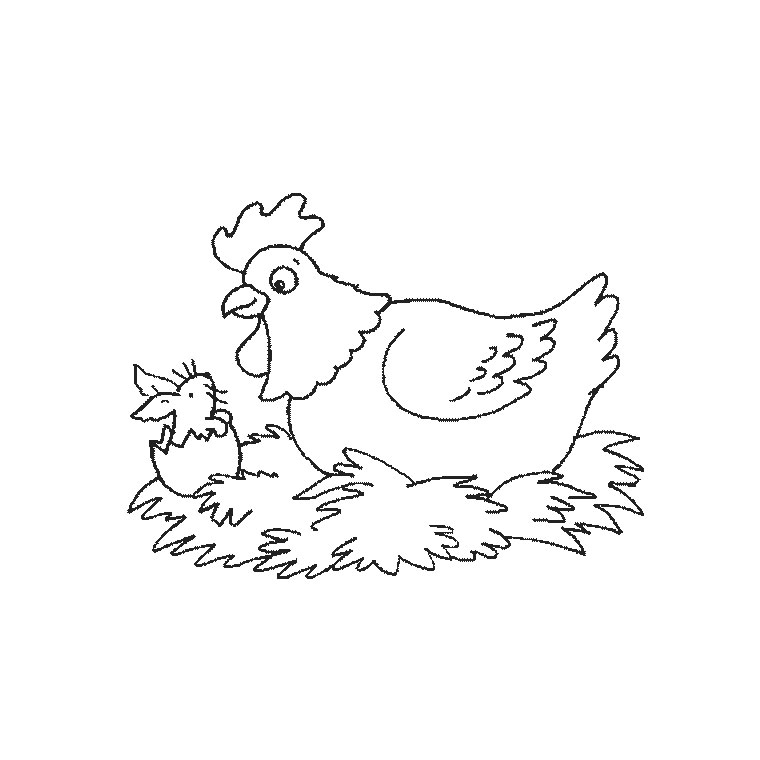 Dessin à colorier: Poule (Animaux) #17511 - Coloriages à Imprimer Gratuits