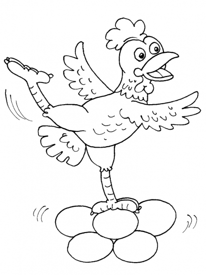 Dessin à colorier: Poule (Animaux) #17515 - Coloriages à Imprimer Gratuits