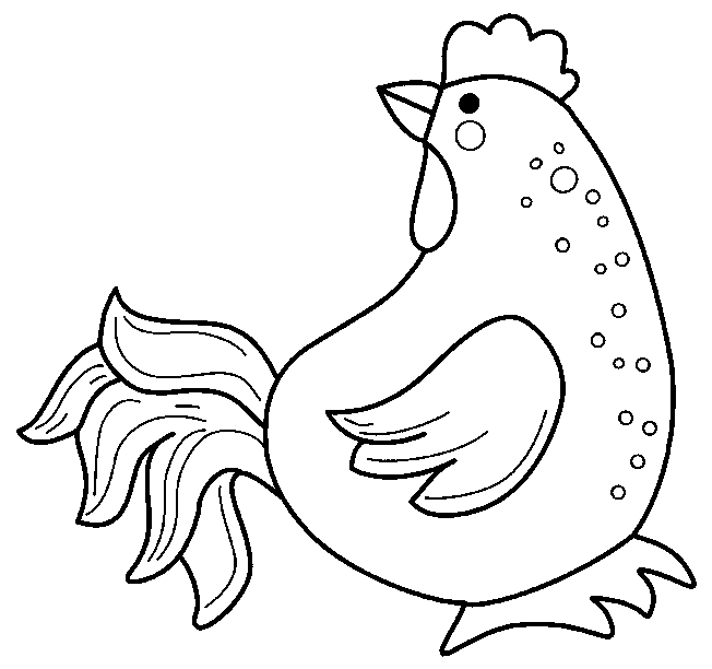 Dessin à colorier: Poule (Animaux) #17522 - Coloriages à Imprimer Gratuits