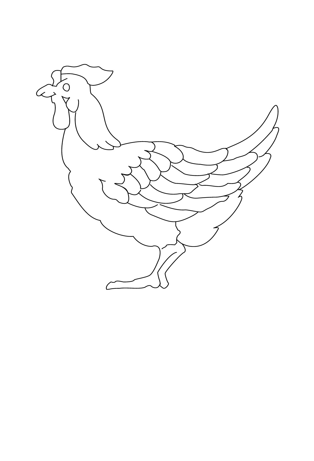 Dessin à colorier: Poule (Animaux) #17584 - Coloriages à Imprimer Gratuits