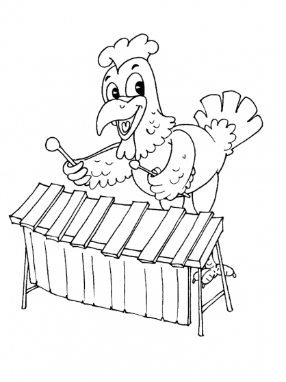 Dessin à colorier: Poule (Animaux) #17606 - Coloriages à Imprimer Gratuits