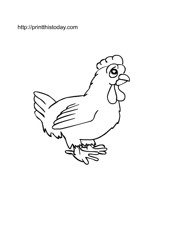 Dessin à colorier: Poule (Animaux) #17619 - Coloriages à Imprimer Gratuits