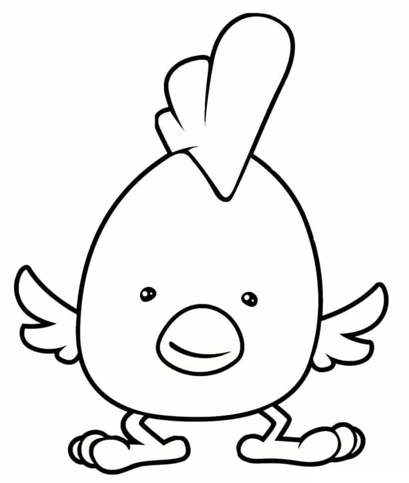 Coloriage gratuit Poule et Poussin #193181 de la collection Animaux à imprimer