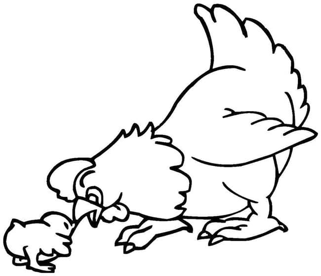Joli coloriage Poule et Poussin #193190 de la collection Animaux, prêt à imprimer pour petits et grands Joli coloriage Poule et Poussin #193190 de la collection Animaux, prêt à imprimer pour petits et grands