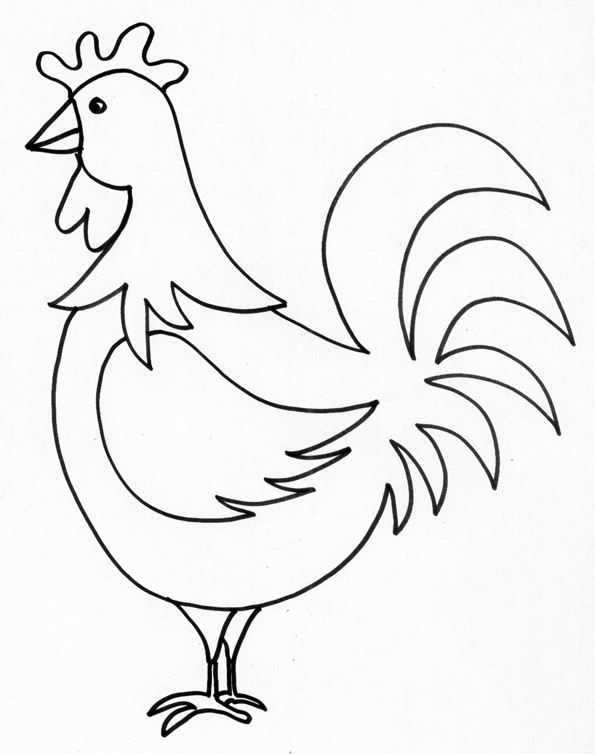 Dessin à colorier: Poulet (Animaux) #17236 - Coloriages à Imprimer Gratuits