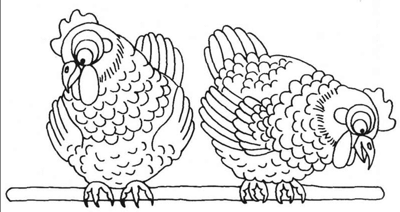 Dessin à colorier: Poulet (Animaux) #17278 - Coloriages à Imprimer Gratuits