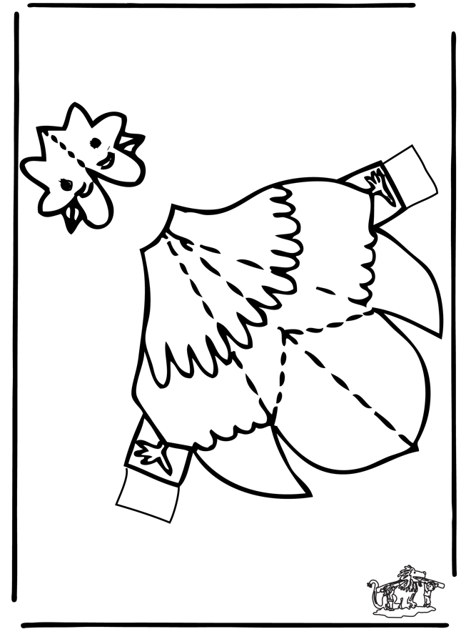 Dessin à colorier: Poulet (Animaux) #17410 - Coloriages à Imprimer Gratuits