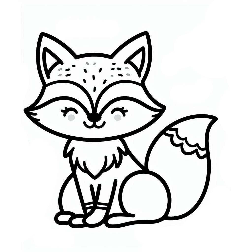 Coloriage gratuit pour enfants et adultes Renard #217125, collection Animaux