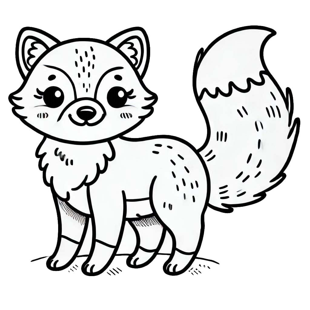 Coloriage gratuit Renard #217126 de la collection Animaux à imprimer