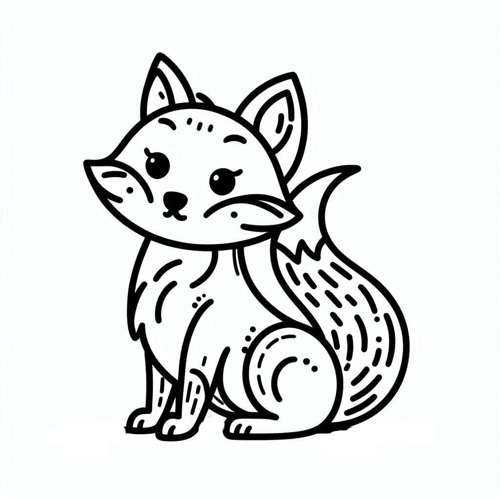Coloriage gratuit Renard #217127 de la collection Animaux à imprimer