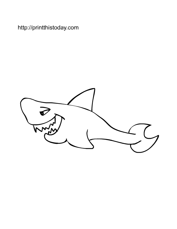 Dessin à colorier: Requin (Animaux) #14804 - Coloriages à Imprimer Gratuits