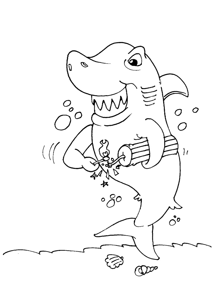 Dessin à colorier: Requin (Animaux) #14875 - Coloriages à Imprimer Gratuits