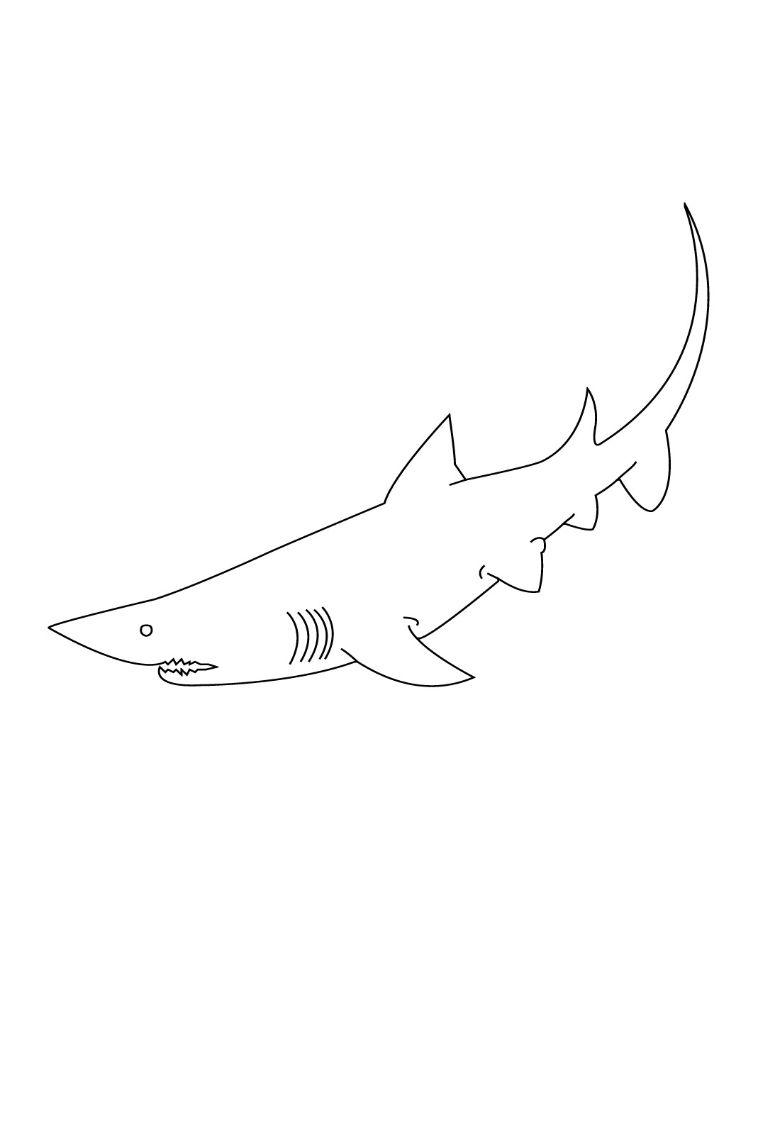 Dessin à colorier: Requin (Animaux) #14906 - Coloriages à Imprimer Gratuits