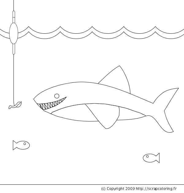 Dessin à colorier: Requin (Animaux) #14941 - Coloriages à Imprimer Gratuits