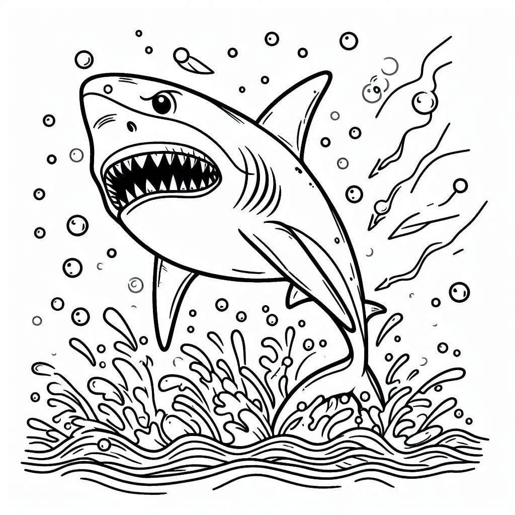 Coloriage gratuit Requin #217034 de la collection Animaux à imprimer