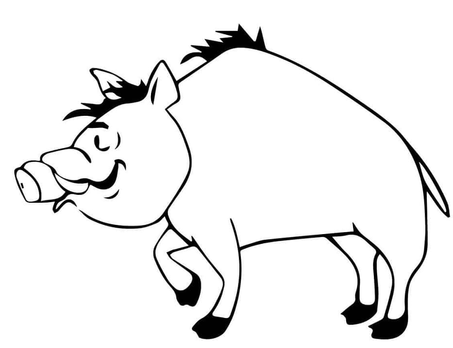 Dessin à colorier: Sanglier (Animaux) #205358 - Coloriages à Imprimer Gratuits