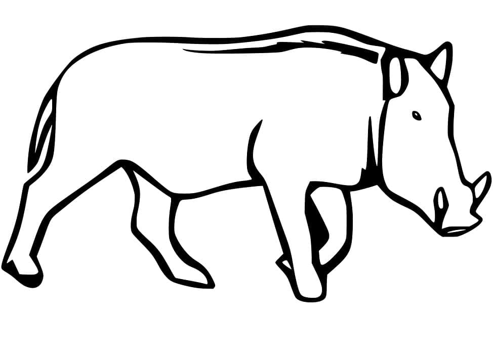 Dessin à colorier: Sanglier (Animaux) #205363 - Coloriages à Imprimer Gratuits
