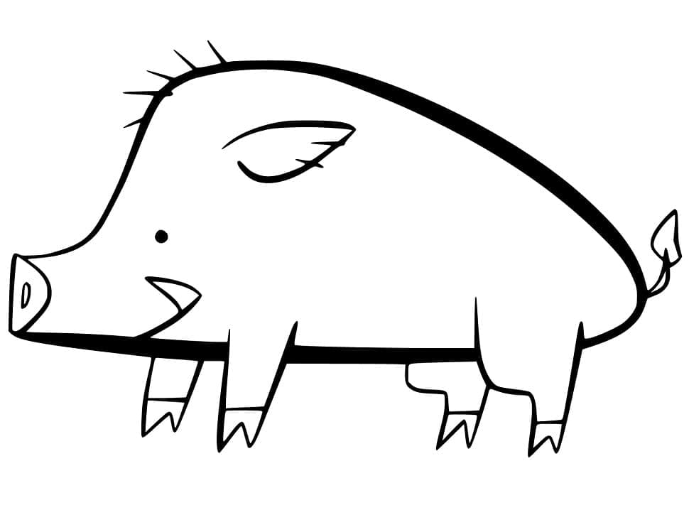 Dessin à colorier: Sanglier (Animaux) #205365 - Coloriages à Imprimer Gratuits
