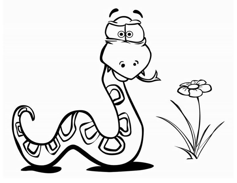 Dessin à colorier: Serpent (Animaux) #14356 - Coloriages à Imprimer Gratuits