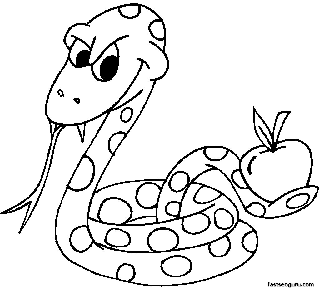 Dessin à colorier: Serpent (Animaux) #14436 - Coloriages à Imprimer Gratuits