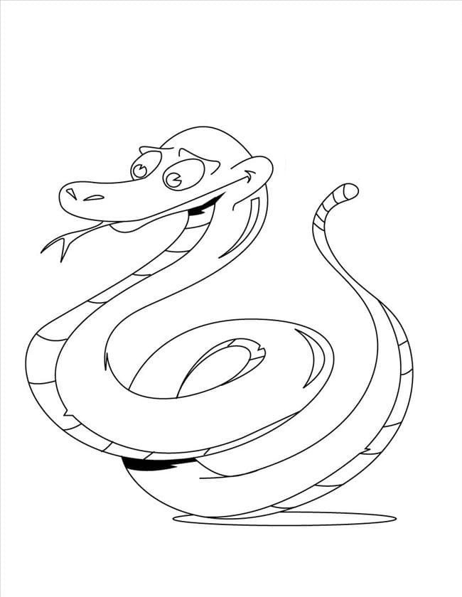 Illustration au trait Serpent #175130 de la collection Animaux à colorier gratuitement