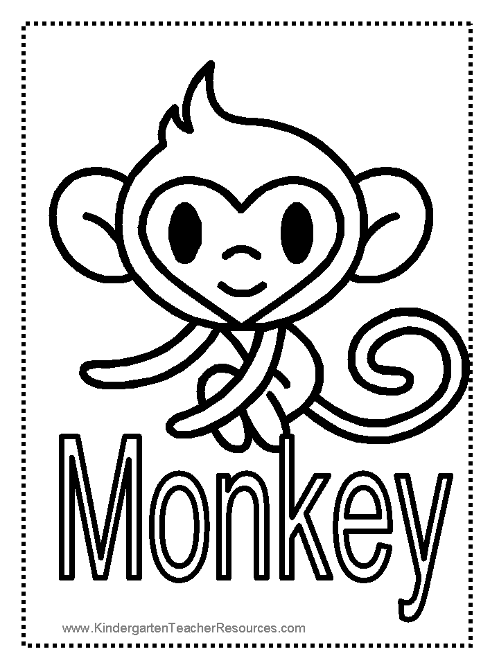 Dessin à colorier: Singe (Animaux) #14174 - Coloriages à Imprimer Gratuits