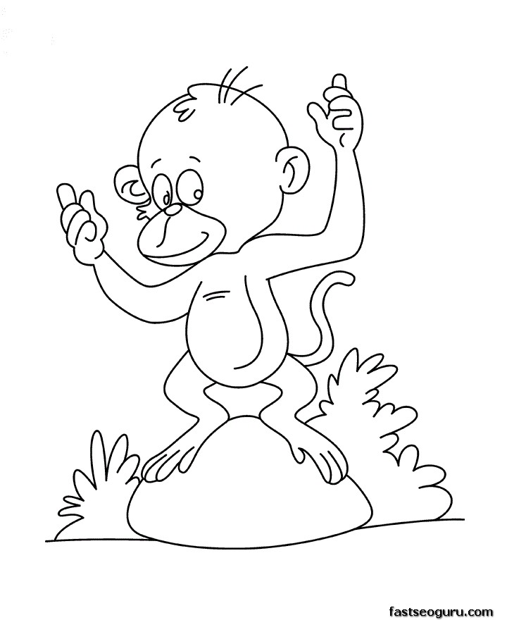 Coloriage Singe #14175 (Animaux) – Dessin à colorier – Coloriages à