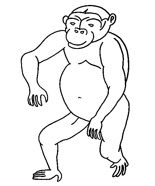 Dessin à colorier: Singe (Animaux) #14187 - Coloriages à Imprimer Gratuits