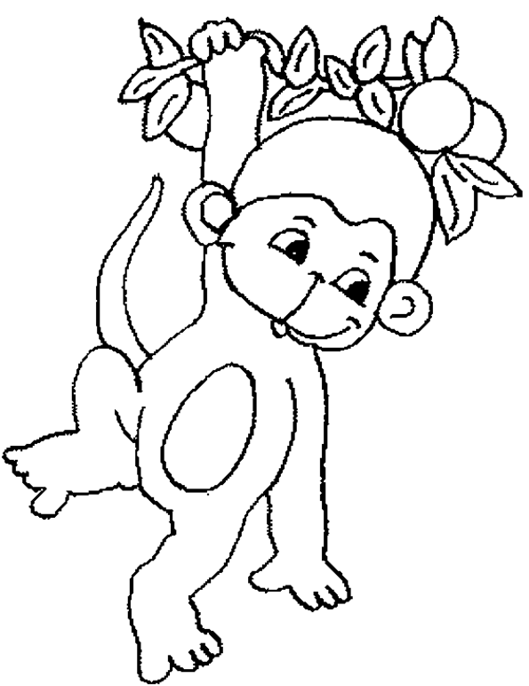 Dessin à colorier: Singe (Animaux) #14203 - Coloriages à Imprimer Gratuits