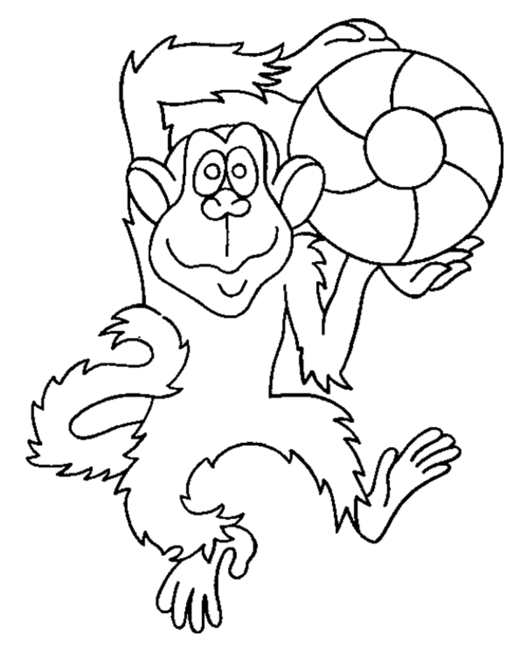 Dessin à colorier: Singe (Animaux) #14208 - Coloriages à Imprimer Gratuits