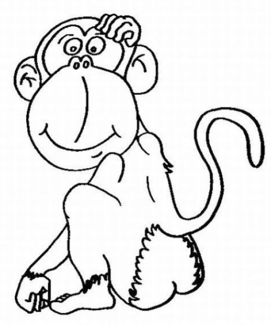 Dessin à colorier: Singe (Animaux) #14251 - Coloriages à Imprimer Gratuits