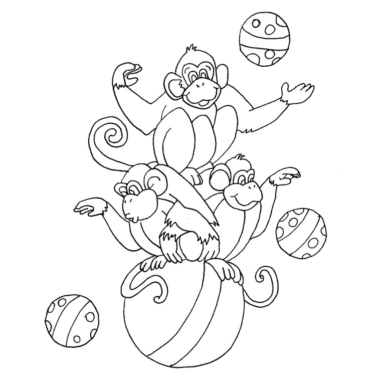 Dessin à colorier: Singe (Animaux) #14281 - Coloriages à Imprimer Gratuits