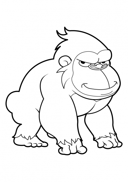 Dessin à colorier: Singe (Animaux) #14282 - Coloriages à Imprimer Gratuits