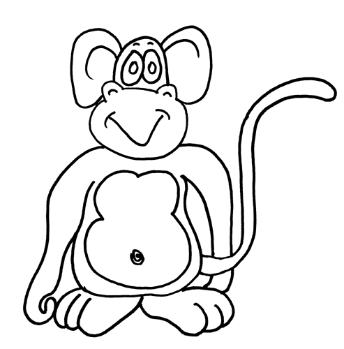 Dessin à colorier: Singe (Animaux) #14305 - Coloriages à Imprimer Gratuits