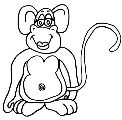 Dessin à colorier: Singe (Animaux) #14316 - Coloriages à Imprimer Gratuits