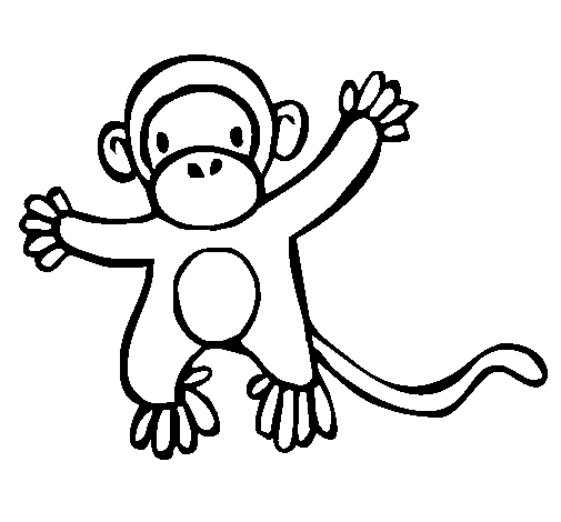 Dessin à colorier: Singe (Animaux) #14335 - Coloriages à Imprimer Gratuits