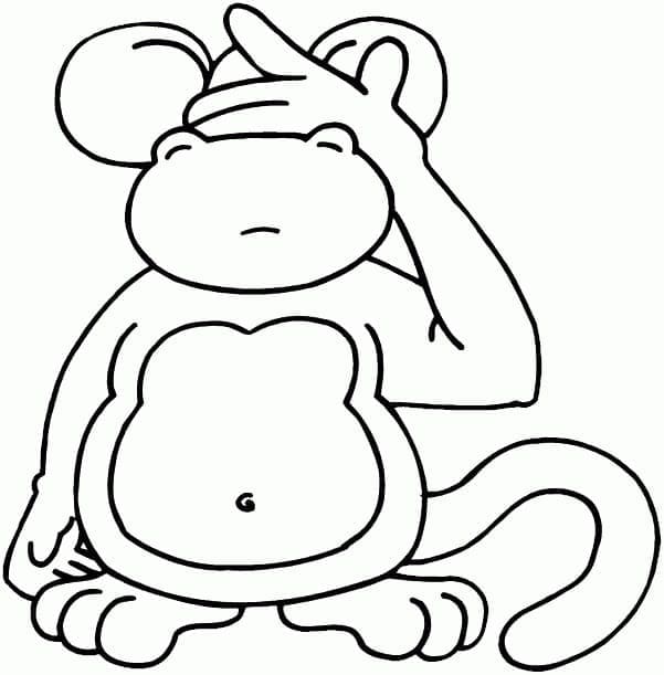 Coloriage gratuit Singe #175028 de la collection Animaux à imprimer