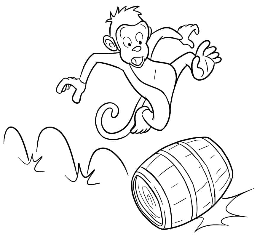 Coloriage gratuit Singe #175043 de la collection Animaux à imprimer