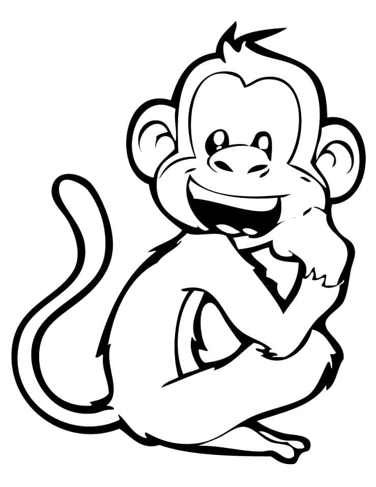 Coloriage gratuit Singe #175050 de la collection Animaux à imprimer