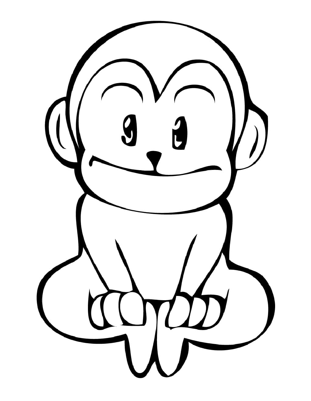 Coloriage gratuit Singe #175057 de la collection Animaux à imprimer