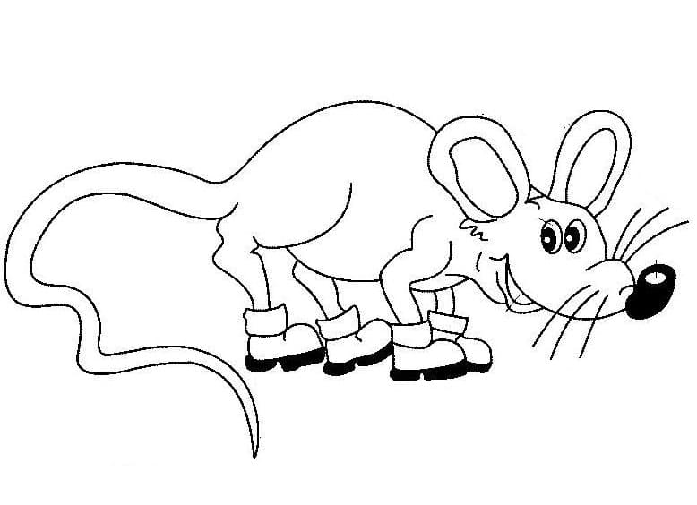 Coloriage imprimable Souris #189490 de la collection Animaux à colorier aux crayons