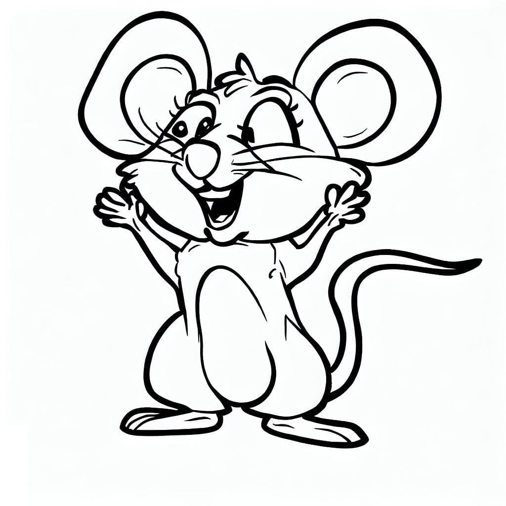 Dessin à colorier Souris #189499 issu de la collection Animaux, prêt à imprimer