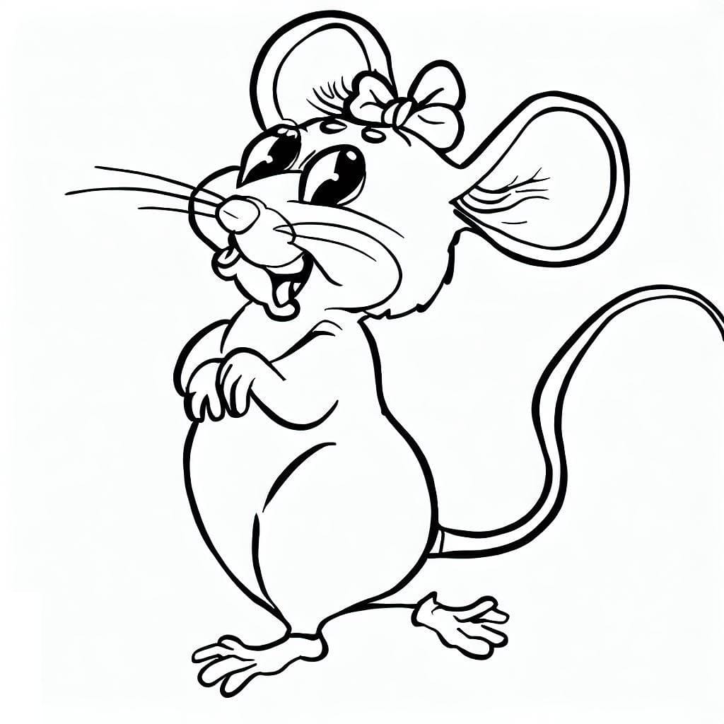 Coloriage gratuit Souris #189500 de la collection Animaux à imprimer