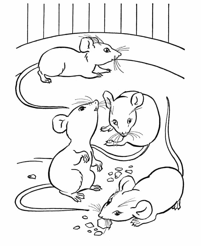 Coloriage à imprimer Souris #189518 de la série Animaux, gratuit pour enfants et adultes