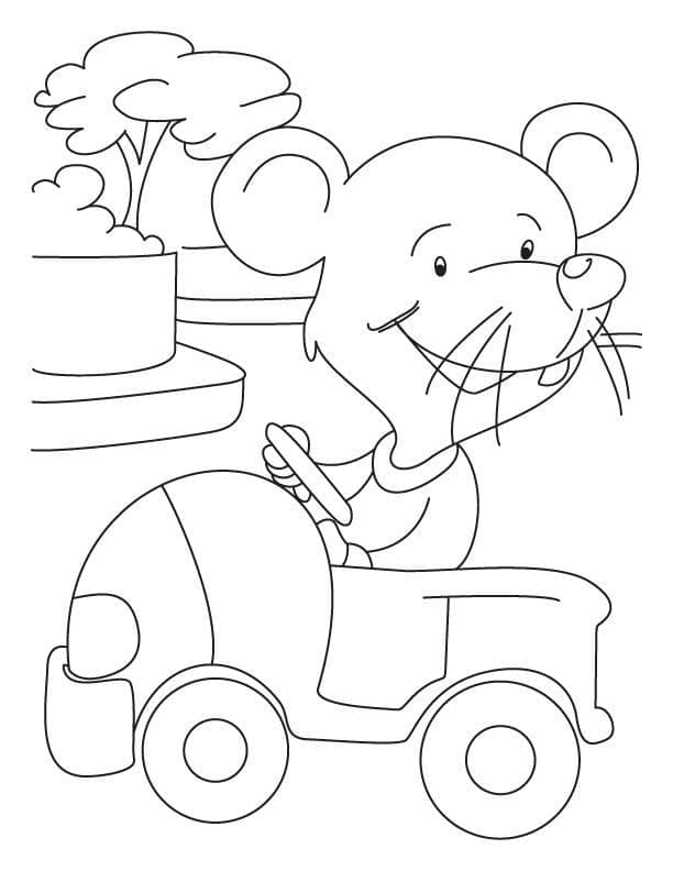 Coloriage imprimable Souris #189520 de la collection Animaux à colorier aux crayons