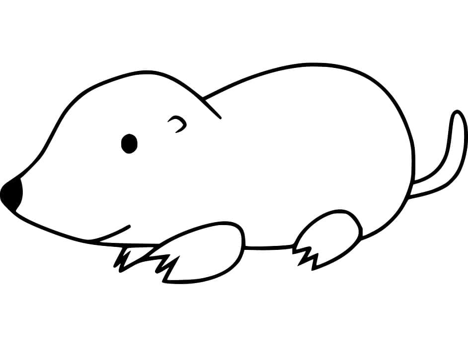 Coloriage gratuit Taupe #210770 de la collection Animaux à imprimer