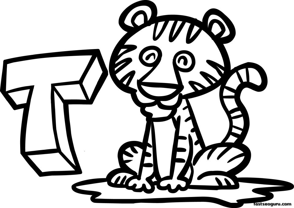 Dessin à colorier: Tigre (Animaux) #13609 - Coloriages à Imprimer Gratuits