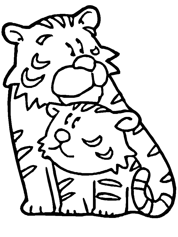 Dessin à colorier: Tigre (Animaux) #13639 - Coloriages à Imprimer Gratuits