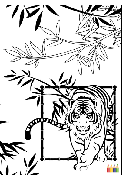 Dessin à colorier: Tigre (Animaux) #13656 - Coloriages à Imprimer Gratuits