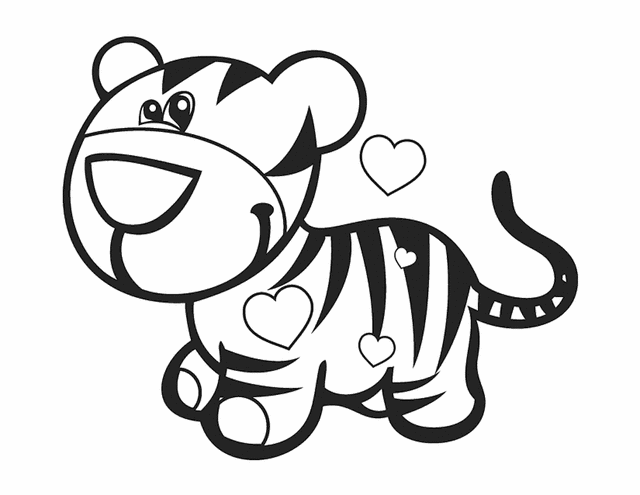 Dessin à colorier: Tigre (Animaux) #13674 - Coloriages à Imprimer Gratuits